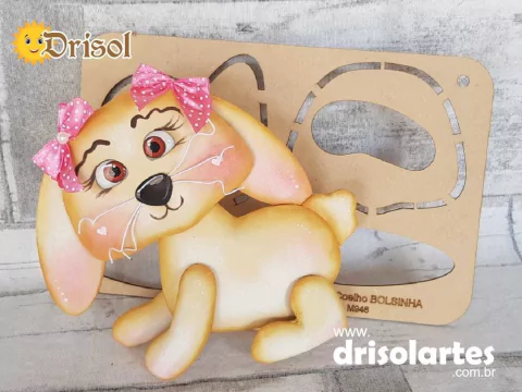 M946 - Coelho Bolsinha - gabarito em MDF