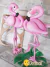 M890 - Flamingo Grande - gabarito em MDF - Drisol Artes