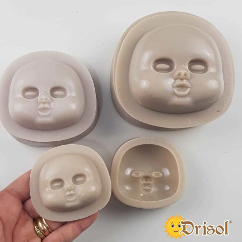 MR693 - Kit Rostinho Bebezão (3 tamanhos) - Modeladores em Resina