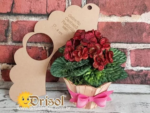 M831 - Cachepò Redondo P - Gabarito em MDF