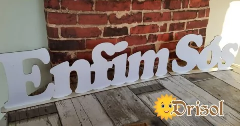 ﻿Frase Enfim Sós (MDF 3 MM) - ESCOLHA COR - L0178