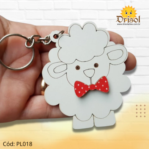 PL018 - Chaveiro Ovelha - L0105 - com 10 unidades
