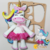 M850 - Gabarito Unicórnio Baby 40 Cm - Gabarito em MDF