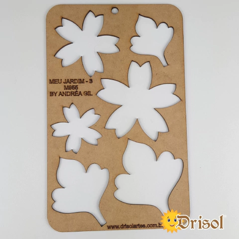 M955 - Meu Jardim 3 By Andréa Gil - Gabarito em MDF