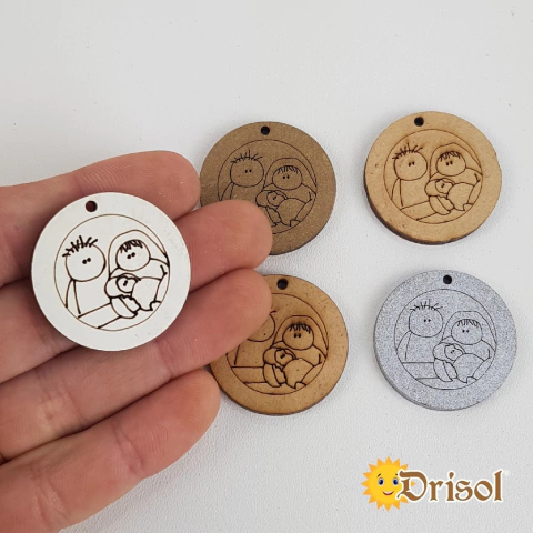 BP33 - Mandala Sagrada Família - Pingentes em MDF