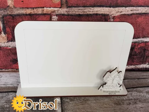 Porta Retrato em MDF 3 MM Branco Escola Adventista L0068 - comprar online