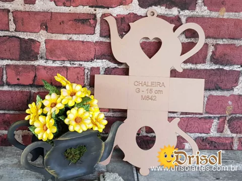 M841 - Chaleira Pequena - Gabarito em MDF