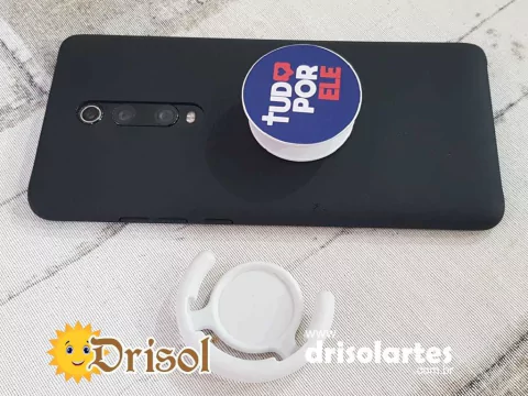 Suporte POP para Celular Personalizado Adesivado - MDF 3 MM - L0 - Pedido Mínimo 5 Unidades