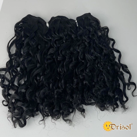 Mecha de Cabelo Encaracolado Preto