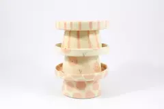 Pie de torta mini, rayas rosa - comprar online