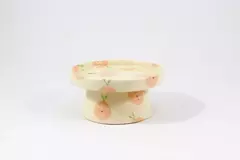 Pie de torta mini, estampado durazno con carita