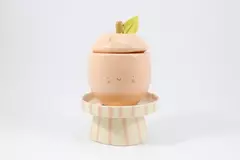 Pie de torta mini, rayas rosa