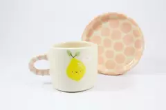 Set tacita recta limón con carita - comprar online