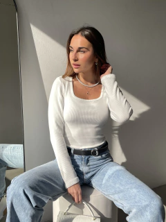 BODY CUELLO CUADRADO DE MORLEY BRUSH - CHANTAL en internet