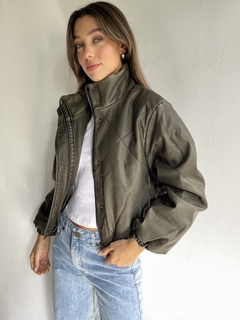 BOMBER CUERO PU GASTADO - BOMBER PARIS en internet