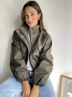 BOMBER CUERO PU GASTADO - BOMBER PARIS en internet