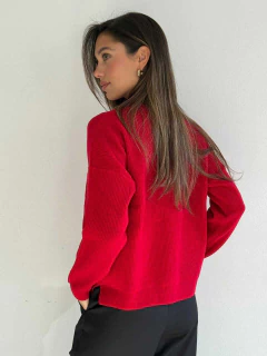 SWEATER TEJIDO DOBLE HEBRA BREMER PUNTO INGLES TAJOS - SWEATER BIANCA - comprar online