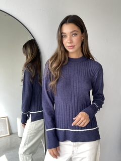SWEATER TEJIDO BREMER MORLEY COMBINADO - DENISE