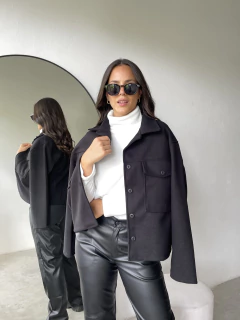 Imagen de CAMPERA TIPO CAMISACO DE PAÑO PUNTO - ELENA