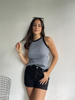 MUSCULOSA BASICA ALGODON MORLEY VIVO COMBINADO - HANNAH en internet