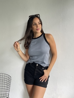 MUSCULOSA BASICA ALGODON MORLEY VIVO COMBINADO - HANNAH - tienda online