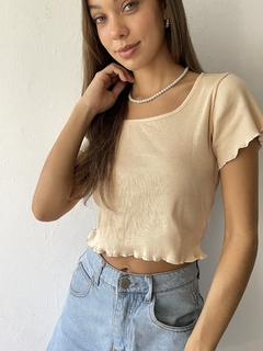 REMERA BASICA MORLEY ALGODON CUELLO CUADRADO - REMERA IARA en internet