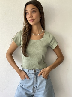 REMERA BASICA MORLEY ALGODON CUELLO CUADRADO - REMERA IARA - comprar online