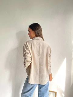 CAMISA HOMBRO CAIDO LINO CAMISERO RAYAS - CAMISA JENNY en internet