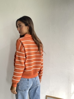SWEATER CHOMBA TEJIDO DOBLE HILO BREMER RAYADO - MALENA - comprar online