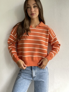 SWEATER CHOMBA TEJIDO DOBLE HILO BREMER RAYADO - MALENA - Dasom | MAYORISTA
