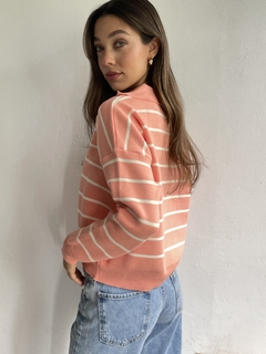 SWEATER CHOMBA TEJIDO DOBLE HILO BREMER RAYADO - MALENA - Dasom | MAYORISTA