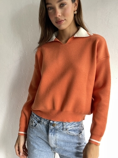 CHOMBA ANCHA OVERSIZE TEJIDO DOBLE HILO BREMER COMBINADO - MARGOT - comprar online