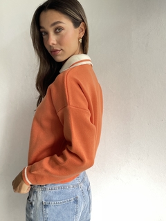 CHOMBA ANCHA OVERSIZE TEJIDO DOBLE HILO BREMER COMBINADO - MARGOT - comprar online