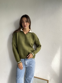 CHOMBA ANCHA OVERSIZE TEJIDO DOBLE HILO BREMER COMBINADO - MARGOT - Dasom | MAYORISTA