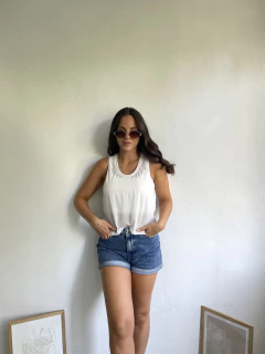 MUSCULOSA CORTA DE TELA RIBB (LIVIANA Y FRESCA) - MUSCULOSA MEGAN - comprar online