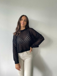 Imagen de SWEATER CALADO HILO ALGODON OVERSIZE - SWEATER ODETTE