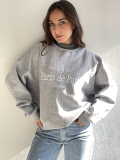 BUZO OVERSIZE DE FRIZA BORDADO - BUZO PARIS - Dasom | MAYORISTA