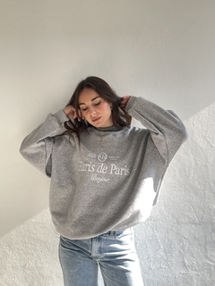 BUZO OVERSIZE DE FRIZA BORDADO - BUZO PARIS en internet