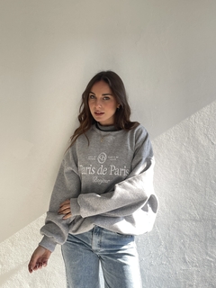 BUZO OVERSIZE DE FRIZA BORDADO - BUZO PARIS - comprar online
