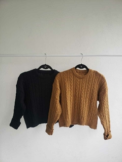 SWEATER ANCHO TEJIDO HILO FRISADO TRENZAS - SWEATER TRIANA