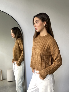 SWEATER ANCHO TEJIDO HILO FRISADO TRENZAS - SWEATER TRIANA - Dasom | MAYORISTA