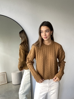 SWEATER ANCHO TEJIDO HILO FRISADO TRENZAS - SWEATER TRIANA en internet