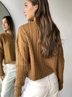 SWEATER ANCHO TEJIDO HILO FRISADO TRENZAS - SWEATER TRIANA - tienda online