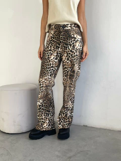 GANGA - PANTALON RIGIDO GABARDINA ANIMAL PRINT - INGRID en internet