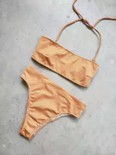 CONJUNTO BANDO Y BOMBACHA TIRO ALTO GLITTER - BIKINI TANIA - tienda online