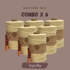 COMBO X3, X6 ..Hilo 100% Algodón. VAINILLA - comprar online