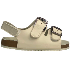 Sandália Papete Novopé 20101001 com ajuste Velcro Off White - comprar online