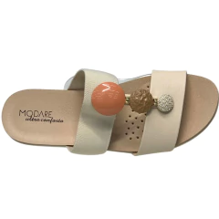 Tamanco Modare 7132138 Creme/coral/tan - loja online