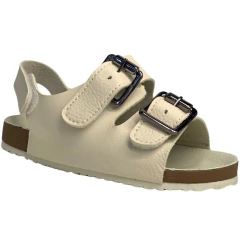 Sandália Papete Novopé 20101001 com ajuste Velcro Off White na internet