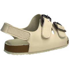 Sandália Papete Novopé 20101001 com ajuste Velcro Off White - loja online